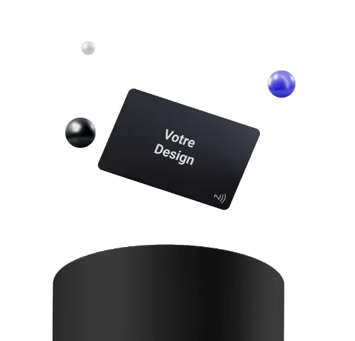 Carte Pvc noire/blanche - Premium